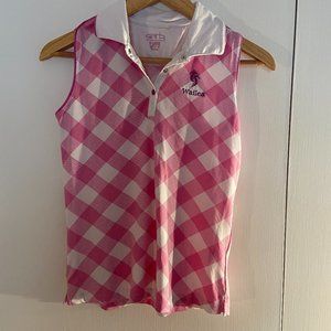 adorable patterned girls golf shirt!